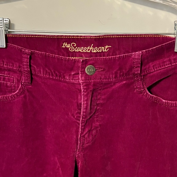 Old Navy The Sweetheart Maroon Corduroy Pants Sz 4 Boot cut - Picture 2 of 9